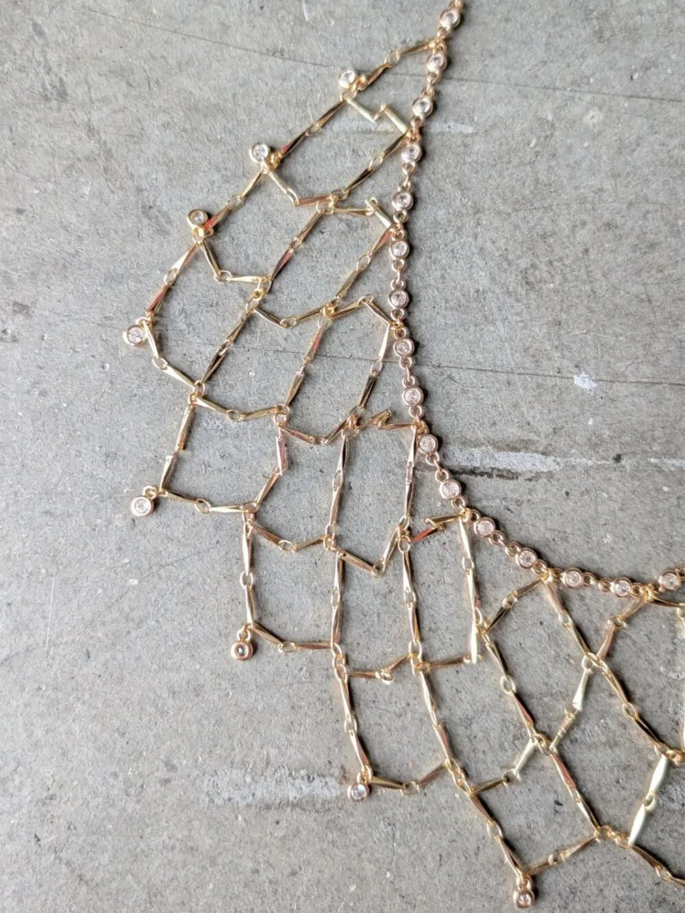Anthropologie Nakamol Webbed Choker Necklace in Gold